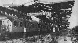 It took only a few days to repair Schweinfurt railway station, after the unsuccessful American raid against the city.