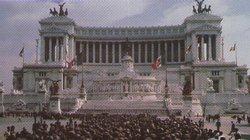 American troops parade through a liberated Rome.